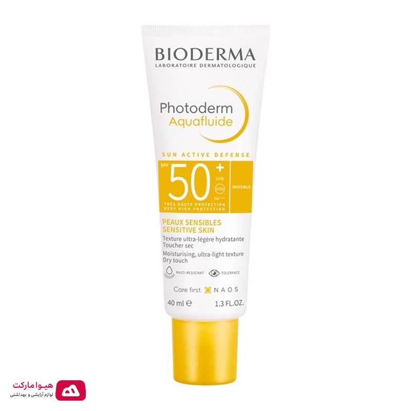 ضد آفتاب بی رنگ پوست حساس فتوردم آکوافلوئید بایودرما +SPF50